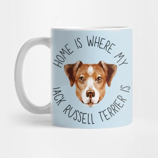 Home Is Where My Jack Russell Terrier Is Dog Breed Lover Watercolor Mug